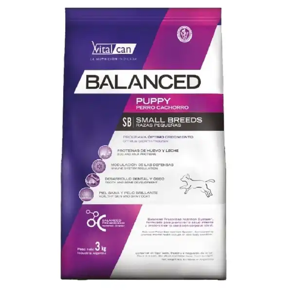 VITALCAN BALANCED CACHORRO RAZA PEQUEÑA 3KG