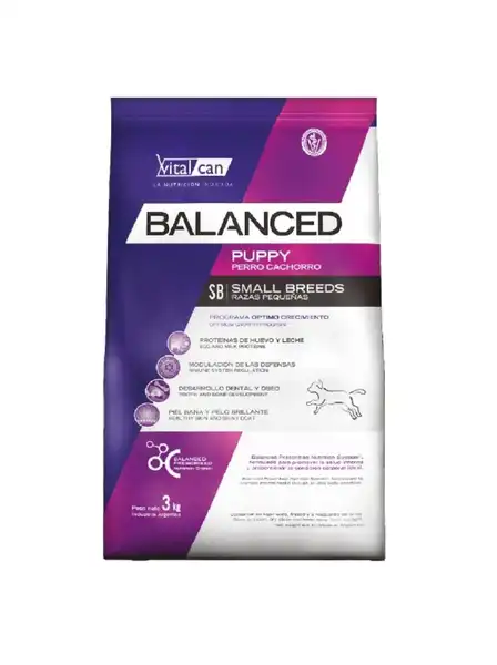 VITALCAN BALANCED CACHORRO RAZA PEQUEÑA 3KG