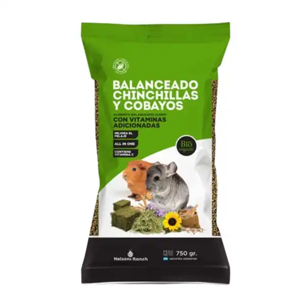 NELSONIRANCH CHINCHILLAS Y COBAYOS 750 GRS