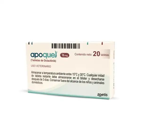 ZOETIS APOQUEL 16MG (H/ 40 KG) X 20 COMPRIMIDOS (BLISTER X 10COMP) 