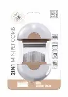 M-PETS 2 IN 1 MINI PET COMB PELO CORTO - MARRON