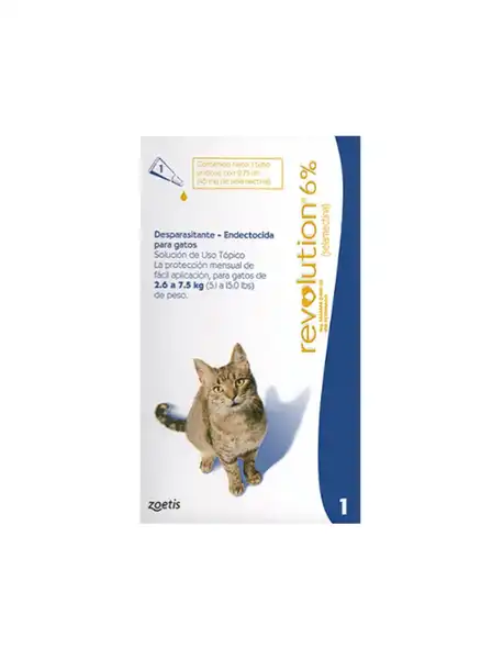 ZOETIS REVOLUTION 6% GATO AD.0,75 CC