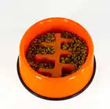M-PETS FISHBONE SLOW FEED - NARANJA