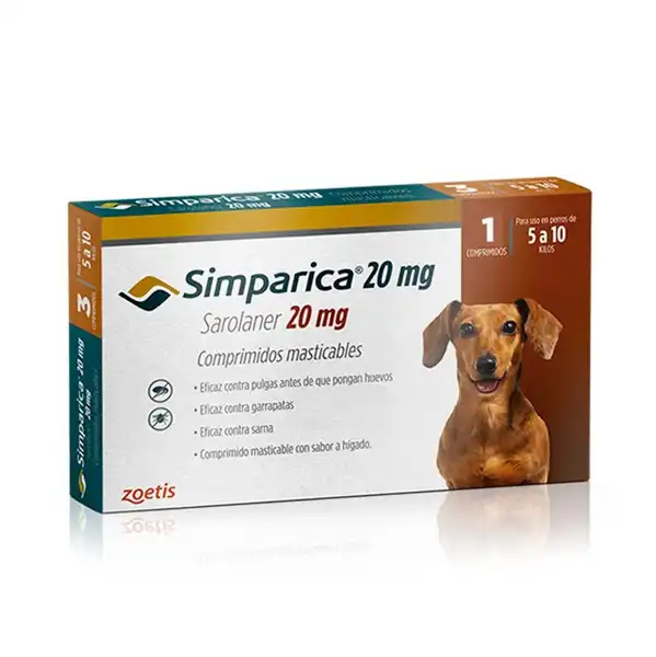 ZOETIS SIMPARICA TAB 20 MG (5 A 10 KG)