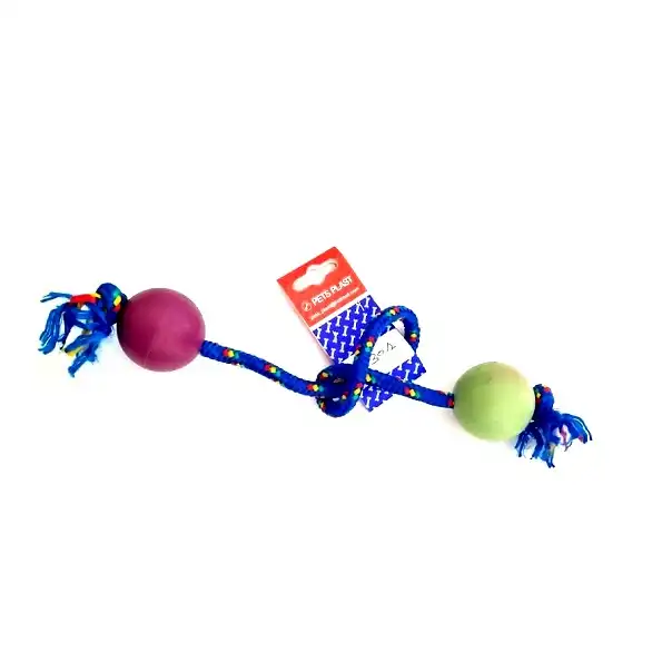 PETSPLAST PELOTA DE GOMA CHICA SOGA ALPINA 8MMX50CM S301