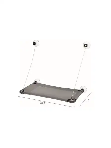M-PETS HORIZON CAT WINDOW PERCH GRIS