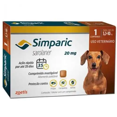 ZOETIS SIMPARICA TAB 20 MG (5 A 10 KG)