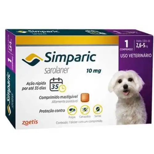 ZOETIS SIMPARICA TAB 10 MG (2,5 A 5 KG)