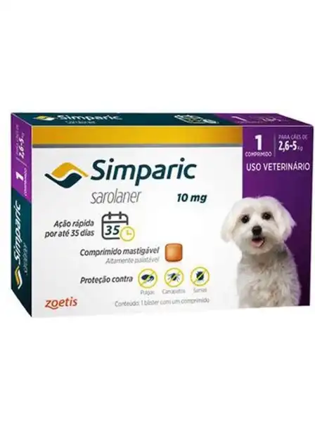 ZOETIS SIMPARICA TAB 10 MG (2,5 A 5 KG)