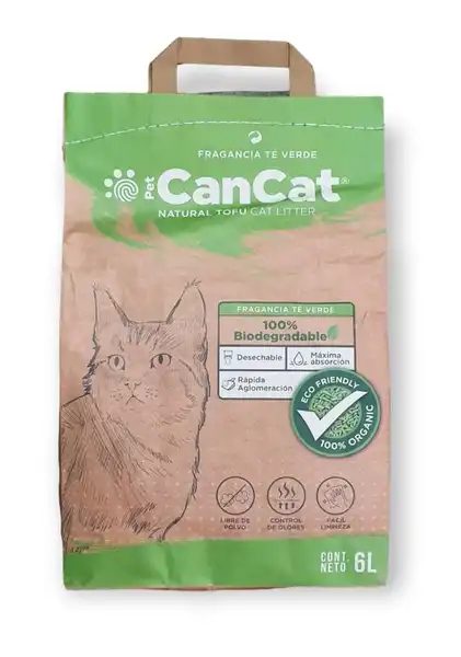 CAN CAT NATURAL TOFU TE VERDE 6 LTS
