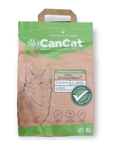 CAN CAT NATURAL TOFU TE VERDE 6 LTS