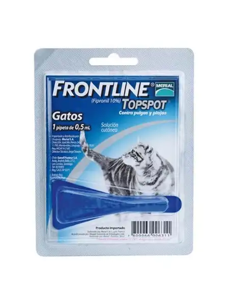 MERIAL  FRONTLINE S.ON GATOS X 1 PIP (AZUL) 
