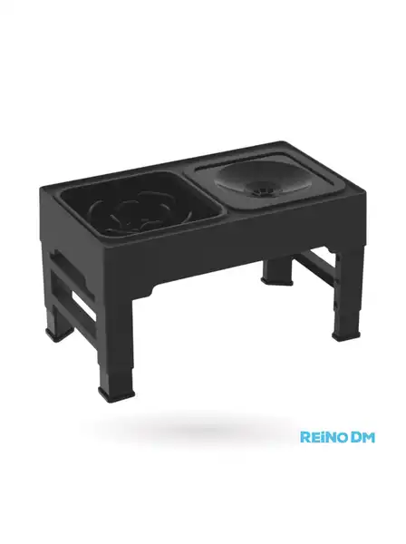 BEEPAW COMEDERO SLOW FEEDER ALTURA AJUSTABLE SLOW-E NEGRO