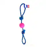 PETSPLAST PELOTA DE GOMA GRANDE CON SOGA ALPINA 12MMX70CM S104