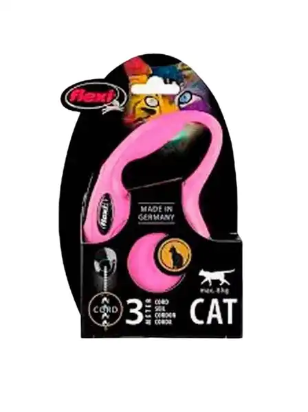 MILLEX FLEXI CORREA EXT.NEW CAT XS 3M-8KG-CORD-ROSA