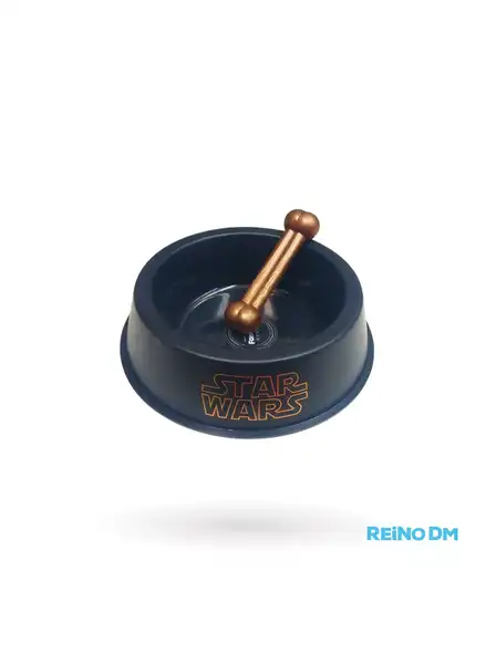 CAFRAN COMEDERO STAR WARS + HUESO MEDIANO DORADO