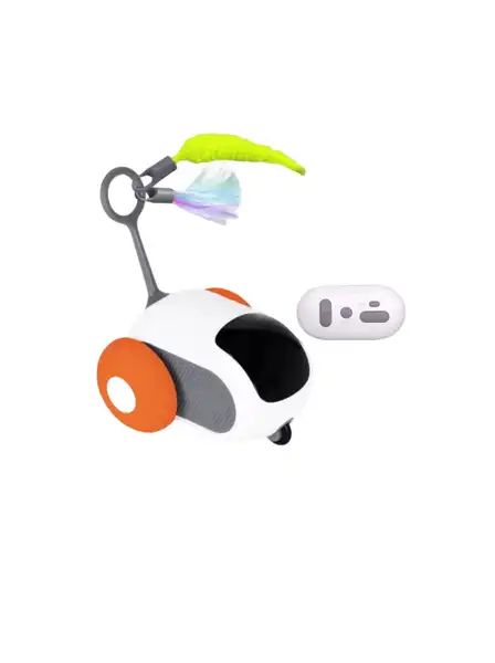 BEEPAW JUGUETE RATON INTELIGENTE PARA GATOS WHEEL-E NARANJA
