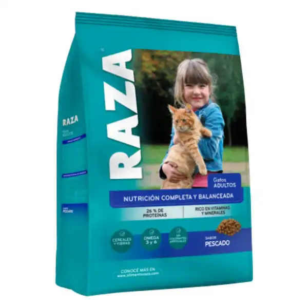 RAZA GATO PESCADO X 10 + 1KG GRATIS