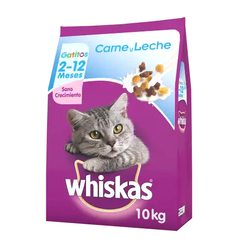WHISKAS GATITOS CARNE & LECHE 10 KG