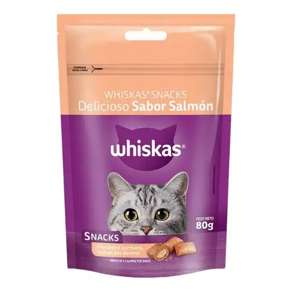 WHISKAS SNACK SALMON  1 UNIDAD X 80 GRS