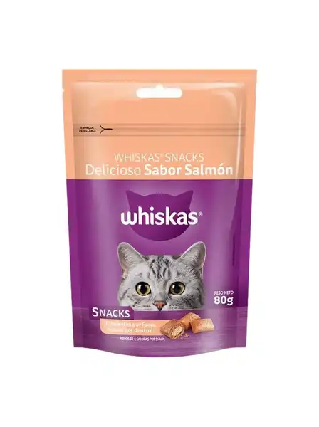 WHISKAS SNACK SALMON  1 UNIDAD X 80 GRS