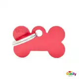 MY FAMILY MEDALLA BASIC SMALL BONE ALUMINIUM RED MFB05