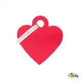 MY FAMILY MEDALLA BASIC SMALL HEART ALUMINUM RED MFB25
