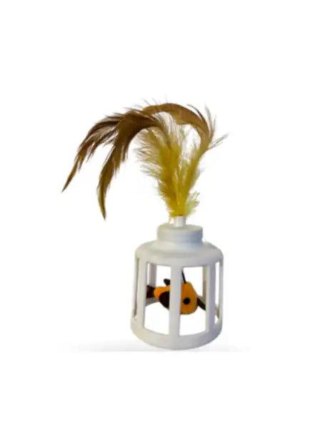 RASCALS JUGUETE PARA GATO JAULA PAJARO CON SONIDO 8.4X24CM