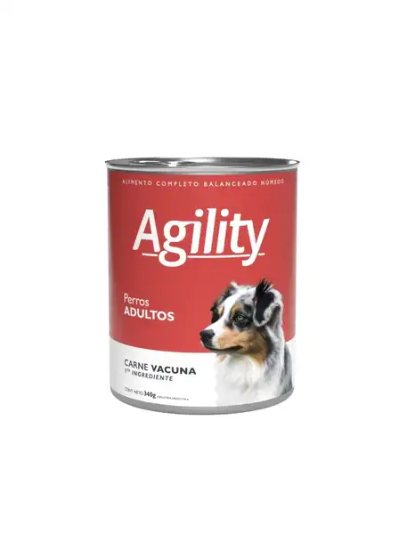 AGILITY DOG ADULTO CARNE LATA 340GRS