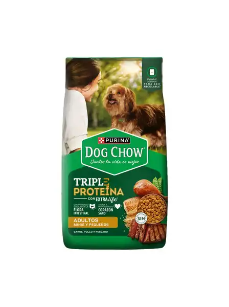 DOGCHOW ADULTOS MINI Y PEQUEÑOS TRIPLE PROTEINA 20KG 