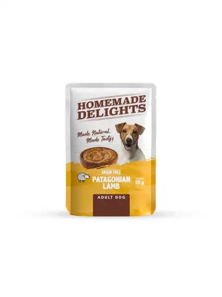 HOMEMADE DELIGHTS POUCH PATAGONIAN LAMB ADULT DOG 100G