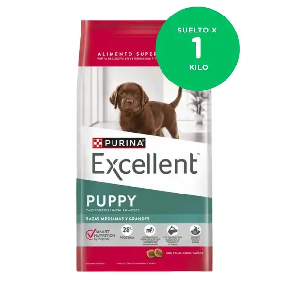 EXCELLENT PUPPY RAZA MEDIANA Y GRANDE SMART 20KG (X KG SUELTO)