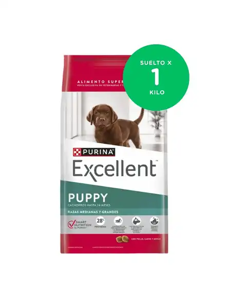 EXCELLENT PUPPY RAZA MEDIANA Y GRANDE SMART 20KG (X KG SUELTO)