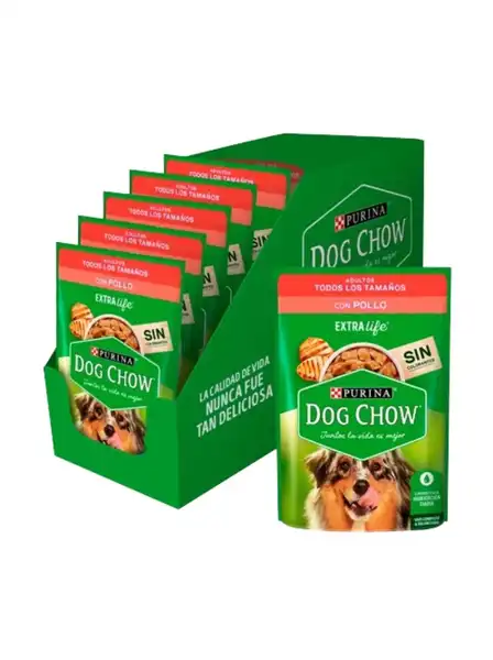 DOGCHOW WET ADULTOS TODOS LOS TAMAÑOS CON PAVO 100GRS X15 UNIDADES