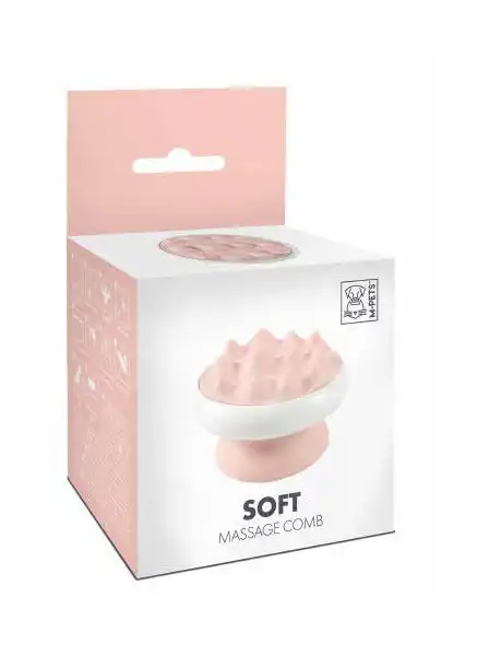 M-PETS SOFT MASSAGE SOFT COMB - ROSA