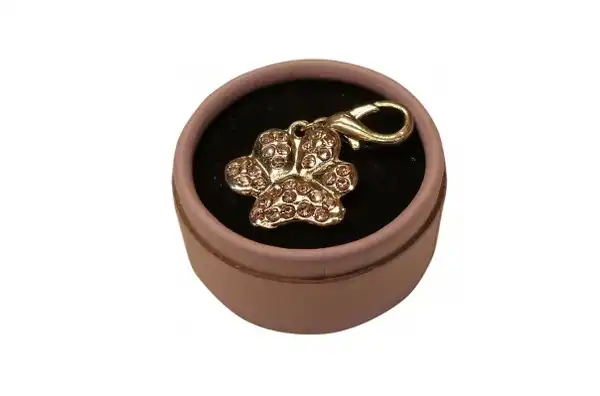 PER-ROS JOYA PENDIENTE P/COLLAR HUELLA PATITAS STRASS  