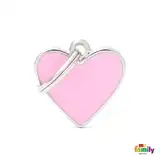 MY FAMILY MEDALLA HANDMADE SMALL HEART PINK BH16