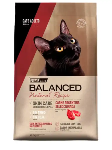 VITALCAN BALANCED NATURAL RECIPE GATO CARNE ARGENTINA 3 KG