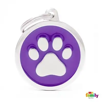 MY FAMILY MEDALLA CLASSIC PURPLE BIG ROUND PAW CH17PURPLEPAW