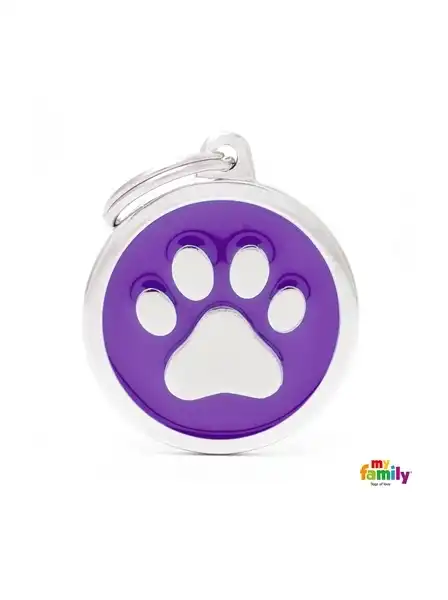 MY FAMILY MEDALLA CLASSIC PURPLE BIG ROUND PAW CH17PURPLEPAW