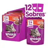 WHISKAS POUCH CARNE EN SALSA (CAJA X 12U)