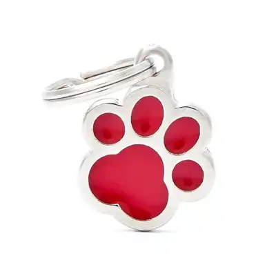 MY FAMILY MEDALLA CLASSIC BIG RED PAWPRINT CL06RED
