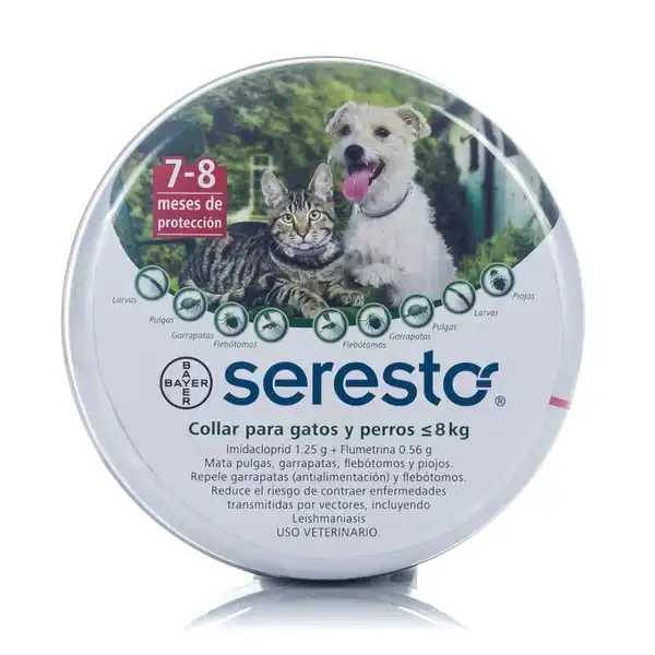 Collar Bayer Seresto PG hasta 8 kg para Perros