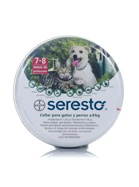 Collar Bayer Seresto PG hasta 8 kg para Perros