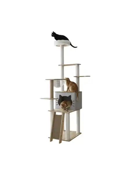BEEPAW ARBOL P/GATOS BEEPAW PREMIUM DE MADERA 40X50X160CM MOD8