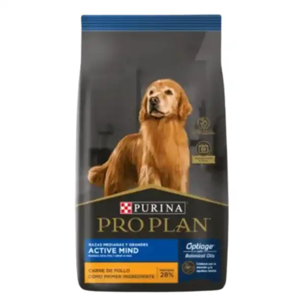 PROPLAN ACTIVE MIND RAZAS MEDIANAS Y GRANDES (+7 AÑOS) 15KG 