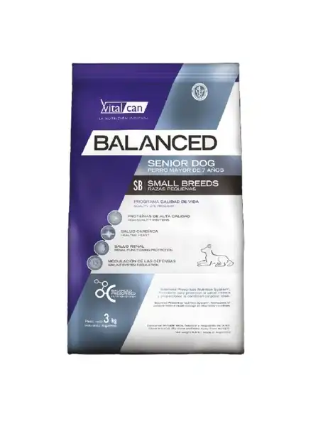 VITALCAN BALANCED SENIOR RAZA PEQUEÑA 3KG