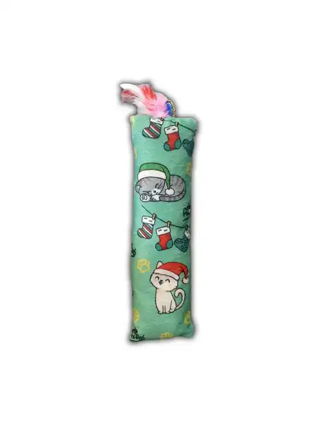 PER-ROS RECTANGULO CON PLUMAS NAVIDAD VERDE