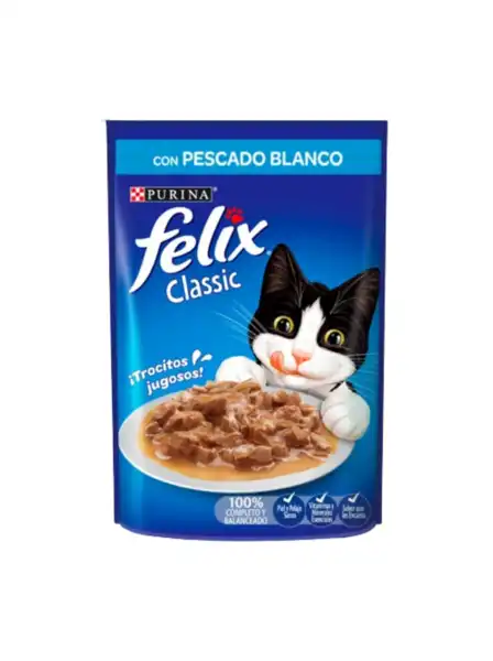 FELIX POUCH SENSACIONES DE PESCADO BLANCO EN SALSA 85 GRS