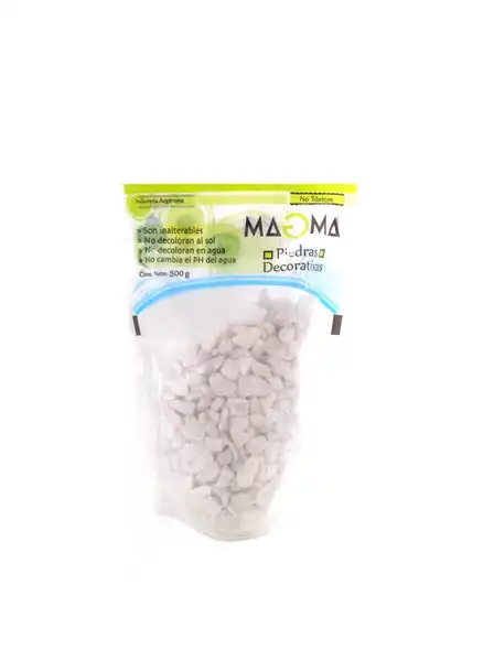 MAGMA PIEDRA DECORATIVA AQUA NATURAL BLANCA X500GRS